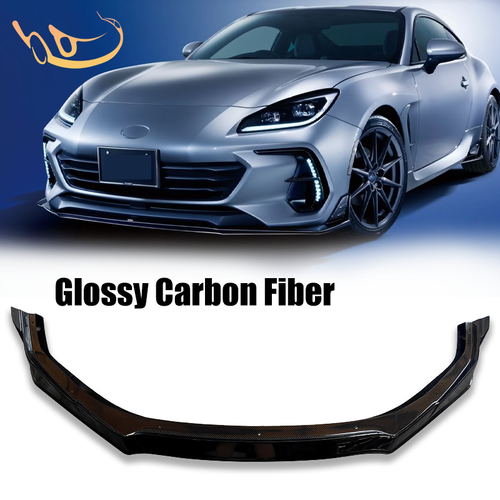 Glossy Carbon Fiber Front Lower Bumper Lip Splitter For 2022-2024 Subaru BRZ ZD8