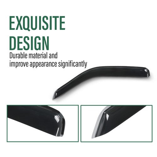 Solid Spare Rain Guards Window Vent Visors Fit For 1996-2025 Chevy Express/GMC Savana Van