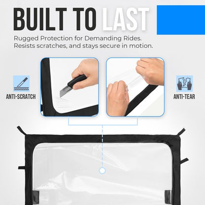 Solid Spare Soft Rear Window Shield For Yamaha Rhino 450/660 UTV CFMoto Uforce 800 #78637