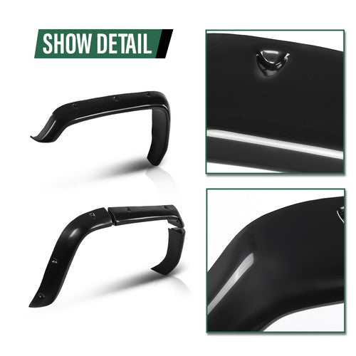 Solid Spare Fender Flares (8Pcs) & Mud Flaps (4Pcs) Black Fit For 2006-2010 Hummer H3 NEW