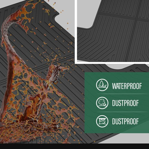 Solid Spare Fit For 2021-2024 Ford Bronco 4 Door TPE Cargo Mat Back Seat Cover Protector