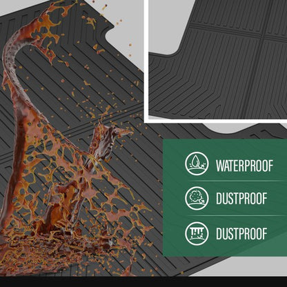 Solid Spare Fit For 2021-2024 Ford Bronco 4 Door TPE Cargo Mat Back Seat Cover Protector