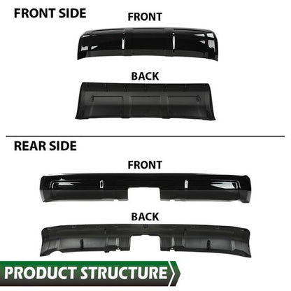 Solid Spare Fit For 14-23 Toyota 4Runner TRD Glossy Black Lower Valance Panel Bumper Cover