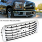 For Ford F-150 F150 2015 2016 2017 Chrome Front Upper Bumper Grille FL3Z-8200-EA