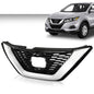 Solid Spare Fit For 20-21 Nissan Qashqai Rogue Sport Front Upper Grille Assembly Chrome