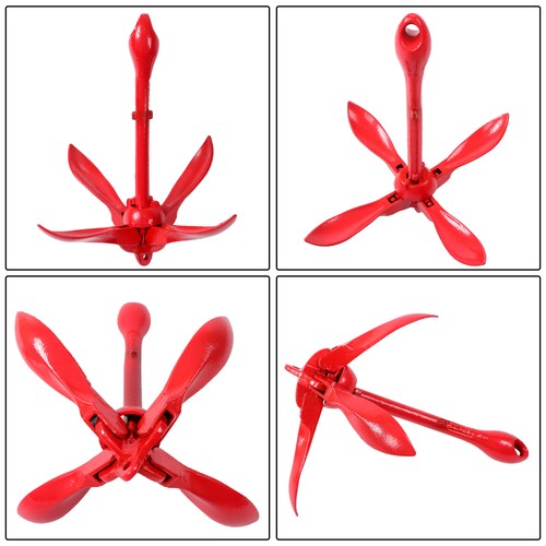 Solid Spare Marine Kayak Anchor Kit 3.3 lb Folding Grapnel Anchor Kit Boat Anchor 2 Pack