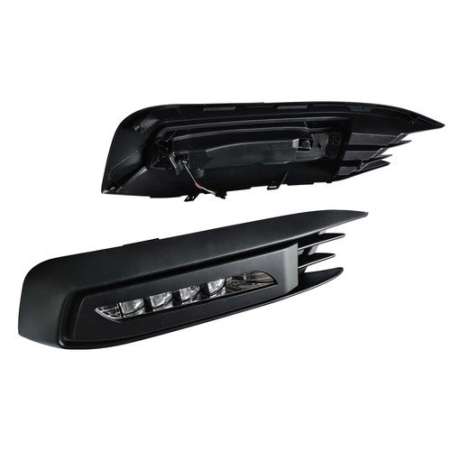 Pair For 2016-2018 Honda Civic LED DRL Fog Light  W/Turn Signal Lamp LH+RH