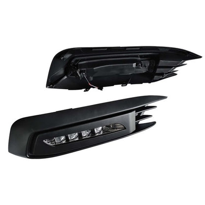Pair For 2016-2018 Honda Civic LED DRL Fog Light  W/Turn Signal Lamp LH+RH