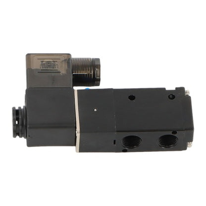 Solid Spare 1/4'' DC 12V 3 way 2 position Pneumatic Electric Solenoid Valve NPT Air Aluminum
