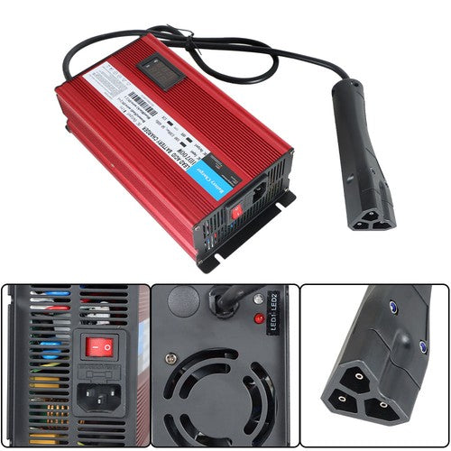 Solid Spare For EZGO RXV & TXT 48 Volt 12Amp Charger "Triangle" 3 Pin Style Plug Golf Cart