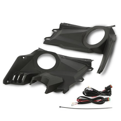 Solid Spare Front Dash Speaker Pods Stereo Panel Mount Kit Fit For Can-Am Maverick X3 17-24