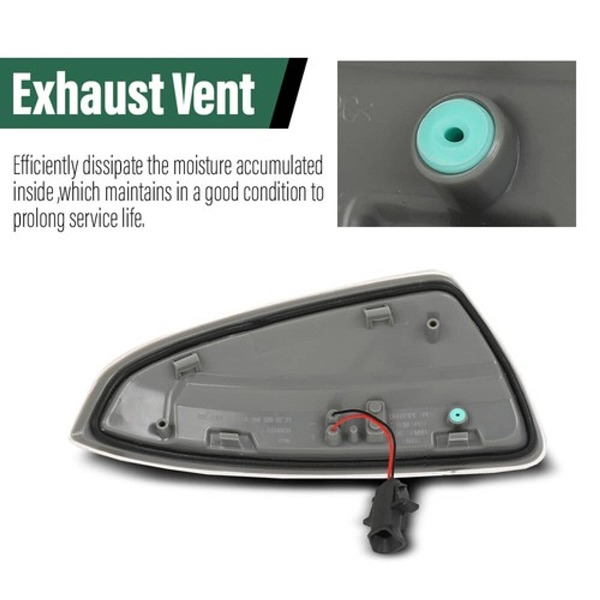 Solid Spare Door Mirror Turn Signal Light LH Fit For 08-14 Mercedes Benz C250 C300 C350 C63