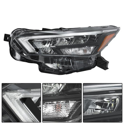Solid Spare Clear Lens New For Nissan Versa S SR SV 2020-2021 Pair Headlight Replacement LED