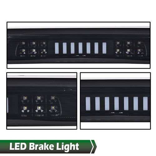 Solid Spare Fit For 2007-2018 Toyota Tundra Smoke/Black LED 3rd Third Brake Light Cargo Lamp
