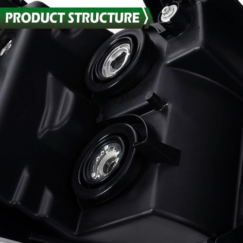 Solid Spare For 2007-2013 Chevy Silverado 1500 2500 HD Black Housing Headlights Left & Right