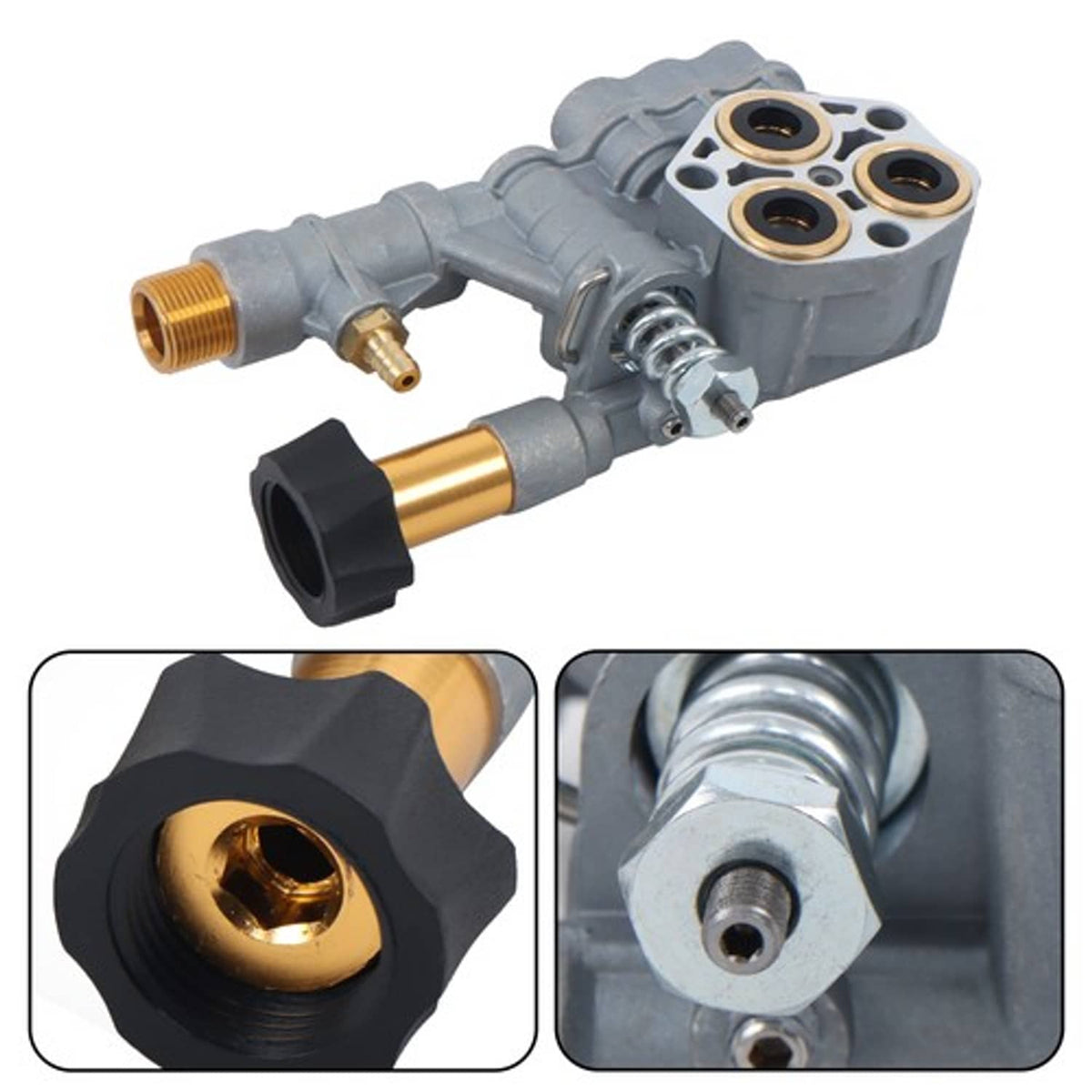 Solid Spare Pressure Washer Pump Manifold Replacement Kit for Axial Cam 7108366