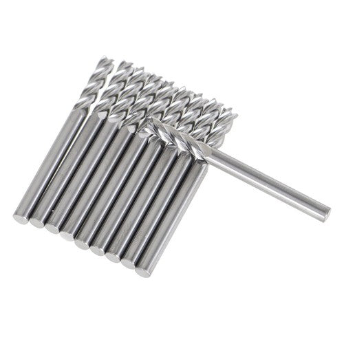 Solid Spare 10 PCS 1/8" Diameter 4 Flute 1-1/2" Overall Length Carbide Square End Mill