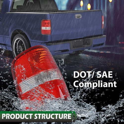 Solid Spare Fit For 04-2006 Ford F150 F-150 Styleside Tail Light Brake Lamp Left Driver Side