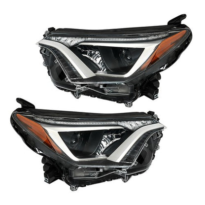 Solid Spare Headlights Halogen For Toyota Rav4 2016 2017 18 Tube Bar Driver+Passenger Side