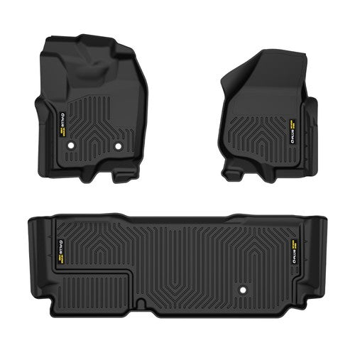 Solid Spare TPE Floor Mats Fit For 2012-2016 Ford F-250/F-350/F-450 SuperCrew/Crew Cab