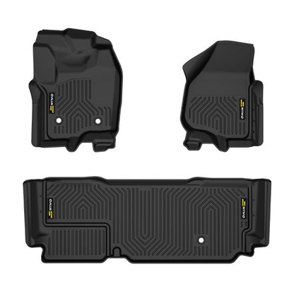 Solid Spare TPE Floor Mats Fit For 2012-2016 Ford F-250/F-350/F-450 SuperCrew/Crew Cab