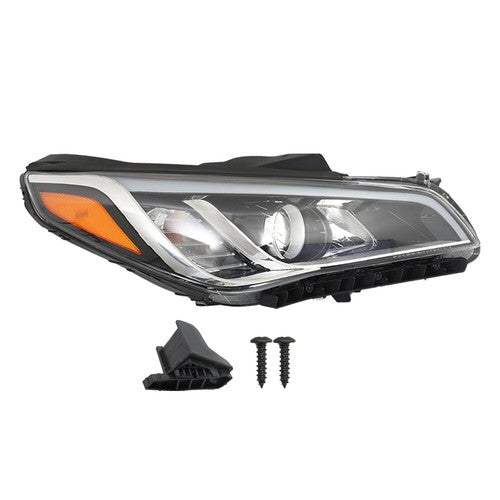 Solid Spare Headlight Headlamp Assembly For Hyundai Sonata 2015-17 Clear Halogen Right Side