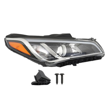 Solid Spare Headlight Headlamp Assembly For Hyundai Sonata 2015-17 Clear Halogen Right Side