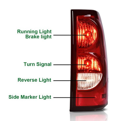 Solid Spare FIT FOR 2003-2007 CHEVY SILVERADO CHROME/AMBER LED DRL HEADLIGHT + TAIL LIGHTS