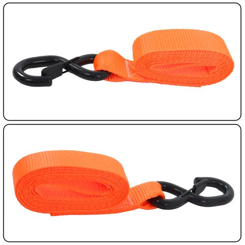Solid Spare 4 Pack Steel Ratchet Strap Fracture Strength 5208lbs 1.6in*8ft with S Hooks