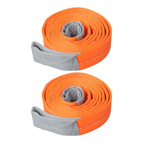 Solid Spare 18800 lbs 2Inch x 10FT Polyester Lift Sling Straps for Hoist, Towing Set of 2