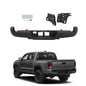 Solid Spare Rear Bumper Assembly Without Sensor Holes Metal Black For 2016-23 Toyota Tacoma