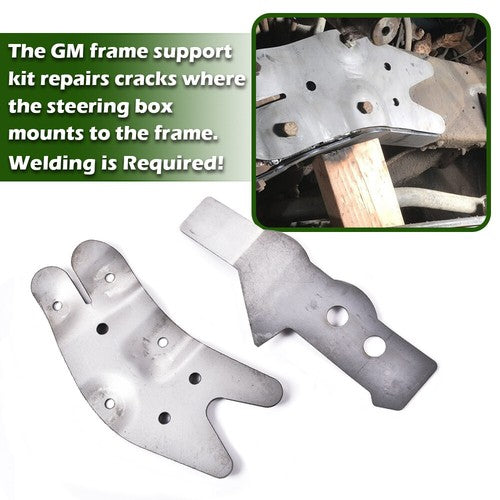 Solid Spare Fit For 1973-1987 Chevy GMC Truck Steering Box Frame Support Bracket Repair Kit