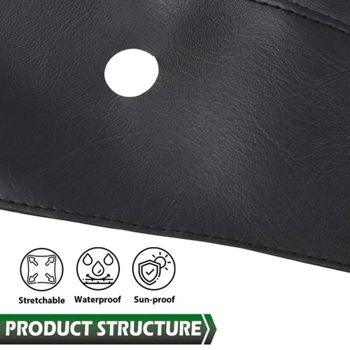 Solid Spare Fit For 2014-2023 Harley Touring FLH FLT Model Saddlebag Lid Cover Leather Black