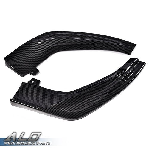 Solid Spare Fit For 14-16 Lexus IS250 IS350 IS300 F-Sport Front Bumper Lip Carbon Look