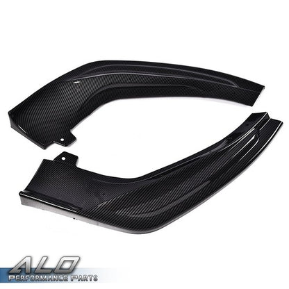Solid Spare Fit For 14-16 Lexus IS250 IS350 IS300 F-Sport Front Bumper Lip Carbon Look