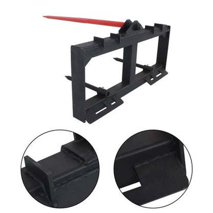 Solid Spare Skid Steer 49" Hay Bale Spear Attachment Heavy Duty Tractor Bale Handling Hitch