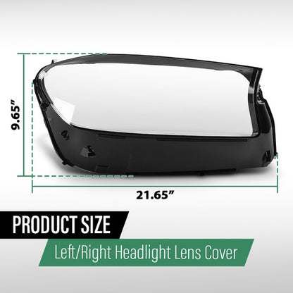 Solid Spare Fit For 2020-2023 Mercedes-Benz GLS Class Headlight Replacement Lens Pair