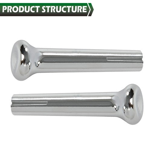 Solid Spare Fit For 1971-1988 GM Chevy Buick Oldsmobile Pontiac Chrome Door Lock Knobs Pair