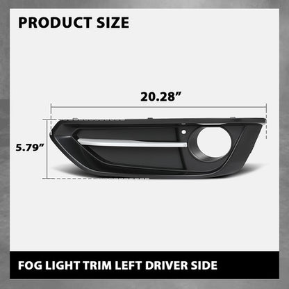 Solid Spare Fit For 14-21 BMW 228i 230i Front Bumper Fog Light Trim Cover Bezel Left Side