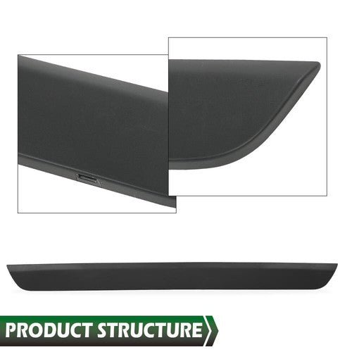Solid Spare Fit For 2019-2022 Toyota RAV4 Black Molding Tailgate Liftgate Finish Trim