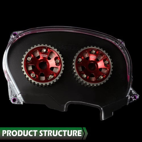 Solid Spare Clear Cam Gear Timing Belt Cover Fit For Mitsubishi Evolution EVO4-8 4G63 DSM 2G