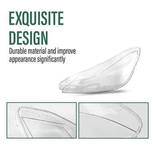 Solid Spare Fit For 11-15 Mercedes-Benz C Class W204 Headlight Replacement Lens Right Side