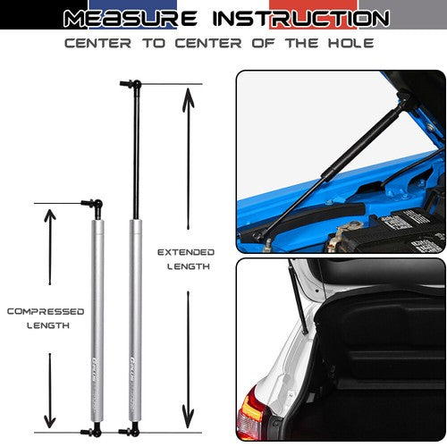 Solid Spare Fit For 04-2008 Toyota Solara Front Hood Lift Supports Strut Shocks Spring White