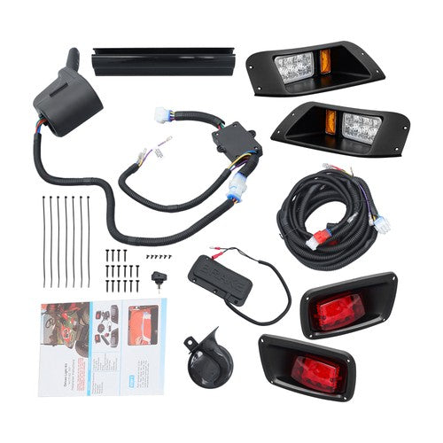 Solid Spare NEW LED Light Kit Street Legal Kit w/Turn Signal Switch For EZGO TXT 96-13