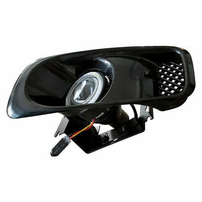 For 1999-2000 Honda Civic Clear Lens LED Halo Projector Fog Lights Lamps DRL