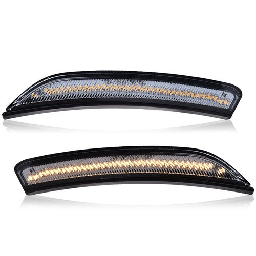 Solid Spare Smoke Lens LED Front Side Marker Lights Fit For 15-17 Chrysler 200 Left+Right