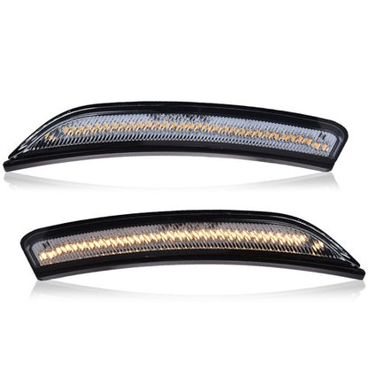Solid Spare Smoke Lens LED Front Side Marker Lights Fit For 15-17 Chrysler 200 Left+Right