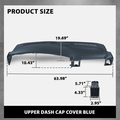 Solid Spare Dash Pad Dash Cap Panel Dashboard Fit For 99-06 Chevy Silverado GMC Sierra Blue
