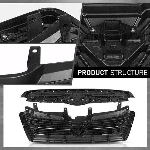 Solid Spare Fit For 2022-2024 Subaru Forester Sport Front Bumper Grille Grill J1010SJ260