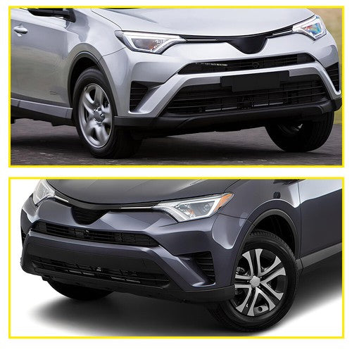 Pair Front Bumper Fog Light Trim Bezel Cover Fit For 2016 2017 2018 Toyota RAV4
